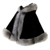 Black Fur Coat Women's Winter Shawl Cape Style Short Imitation Fox Fur Thick Hooded Windbreaker Female Warm Faux Fur Cloak