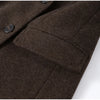 Chic Solid Women's Woolen Coat Lapel Double-Breasted Full Sleeve Waist-Closed Lady Coats Spring Female Streetwear