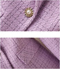 Autumn Winter Female Tweed Woolen Suit Outerwear Women Formal Blazer Ladies Long Sleeve Work Wear Jacket Coat