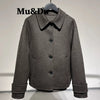 Women Woolen Jacket Winter Short Coat Female Outerwear Lady Loose Elegant Casual Streetwear