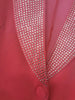 Women's Sparkle Diamond Blazers Coat Female Streetwear Long Sleeve Casual Spliced Feather Chic Suit Coats