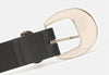 American Y2K Retro Rhinestones Belt Women Punk Hip Hop Rock Style Jeans Belts Black PU Leather Needle Buckle Belt