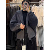 Retro Woolen Coat Japanese Korean Jacket Women Spring Autumn Winter Hooded Outcoat Cardigan Overcoat Top Ladies