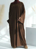 Turkey Dubai Muslim Winter Abaya Corduroy Women Closed Abaya Loose Daily Wear Muslim Long Winter Dress
