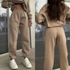 Women's Clothing Versatile Casual Sweatshirt Long-sleeved Pullover Tops Trousers Two-piece Set Womens Sport Outifits