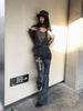 2000s Japanese Jeans Pants Women Low Waist Denim Pant Streetwear American Retro Y2k Trousers Jeans Slim E-girls Jeans