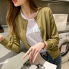 Knitted Cardigan Jacket Women Spring Autumn Round Neck Casual Cardigans Woman Solid Color Slim Korean Jumpers Female