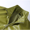 Chic Stand Collar Leather Long Skirt Sets Women Long Sleeve Jackets Spliced Solid Skirts Autumn Lady Y2k Outfits Dress
