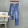 Spring Autumn Jeans Women's Denim Harem Pants Loose Large-size Elastic-waist Vintage Casual Trousers Female Jeans