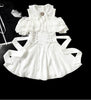 Original Japanese Lace Off-Shoulder Long Sleeve Dress Sweet Girl Kawaii Bowknot Women's Elegant Lolita Short Dresses