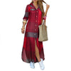 Spring Autumn Casual Shirt Long Dress Elegant Long Sleeve Button Loose Holiday Party Dresses For Women Robe Femme
