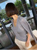 Pearl Button Women's Bright Silk Thin Sweater Coat Sexy V-Neck Knitted Sweater Top Gold and Silver Knitted Cardigan