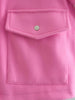 Jackets For Womens Autumn Solid Front Pockets Button Long Sleeve Jacket Elegant Woman Casual Outerwear Coat