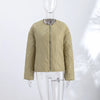 Solid Hooded Quilted Padded Coats Women's Drawstring Zipper Pockets Stand Collar Thicken Jackets Ladies Winter Outwear