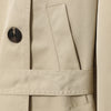 Women's Trench Coat Khaki Short Stand Collar Double Breasted Long Sleeve Jacket 2026Spring Autumn Lady Casual Street Outwear