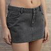 Women Coquette Low Rise Denim Mini Skirt Preppy Cute Y2K Short Jean Skirts 90s Vintage Grunge Slim Fit Pencil Skirt with Pockets