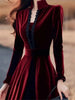 Autumn French Feeling Hepburn Style Beautiful Temperament Long Dress Powerful Black Dress For Women XXXL