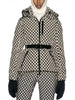 Women's Winter Hooded High Waist Padded Sport Parkas Coats with Belt Female Elegant Thick Warm Pockets Windproof Skiing Jackets