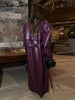 Street Pu Leather Women Long Coat Y2K Solid Belt Lapel Pocket Full Sleeve Female Jacket Autumn Winter Lady Outwear