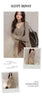 Elegant French V-Neck Knit Dress Women Long Sleeve Elastic Maxi Dress Asymmetrical Design Belted Long Dress for Autumn Winter