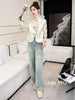 Women's Leisure Jacket Spring Autumn Retro Printing Be All-match Lady Outerwear Chinese Style Ladies Short Coat