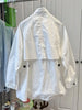 European and American Style Stand-neck Mid-length Women's Coat Solid Color Zipper Spring Oversize Trench Coats