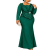 Elegant African Dresses for Women Plus Size Ruffle Evening Party Long Dress Dashiki Ankara Turkey Outfits Robe African Clothes