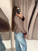 Women Stand Collar Tweed Jacket Elegant Long Sleeve Faux Fur Cuffs Coat Spring Single Breasted Outerwear Street