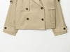 Mujer Short Trench Coat Woman Double Breasted Women's Windbreaker Cropped Demi-season Jacket for Women Outerwears Outdoor Coats