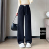 High Waist Retro Corduroy Stripe Women's Pants Fall Straight Causal Full Length Vintage Pockets All Match Japanese Y2k Trousers