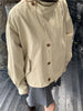 Korea Short Outerwear Woman Casual Loose Lazy Chic Long Sleeve Cotton Blends Windbreaker Coats Thin Thench