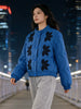 Women's Quilted Stand Collar Padded Jacket Long Sleeve Pocket Casual Fall Winter Coat