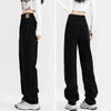 Woman Korean Double Buckle Design Jeans Female Winter Snow Warm Thermal Plush Pants Girls High Waist Denim Trousers