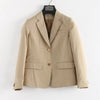 Preppy Style Slim Fit Solid Blazer Woman Double Button Turn-Down Collar Blazers Women Spring Autumn Basic Student JK Suit Coat