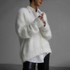 Solid Knit Cardigan Women Long Sleeve Casual V Neck Oversized Sweater Women's Autumn High Street Knitted Coats