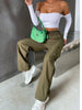 Women Baggy Joggers Pants Casual Communte Female Chic Straight Cargo Pant Elastic High Waist Elegant Oversized Trousers