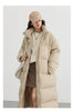 Women Down Coats Long Thick Warm Down Jackets Overcoat White Duck Down Loose Casual Jacket Autumn Winter