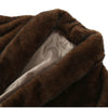 Elegant Lace Up Women Faux Fur Coat V-neck Long Sleeve Loose Plush Jacket Winter Lady Warm Daily Commute Outwear