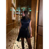 Satin dresses women's clothing back zip hem lace patchwork slit sexy nightclub mini dress chic French Evening