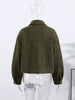 Vintage Turn-down Collar Suede Jackets Women Full Sleeve Breasted Pocket Coat Female Autumn Winter Chic Casual Wear