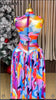 Women's Tie Dye Printed Mesh See Though A-line Maxi Dress Street Education Party Cocktail Night Out Long Dresses