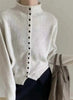 Soft Comfortable Stand-Up Collar Sweater Cardigan Women Simple Single Breasted Cardigans Coat Autumn Solid Knitted Outerwear