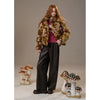 Women's Winter Down Jacket, Retro Floral Embroidery Stand Collar Puffer Coat, Romantic Thick Warm Padded Top