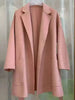 Autumn Women Elegant Double-sided Long Sleeve Solid Color Cardigan Cashmere Soft Coat Female 2W402