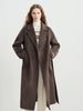 Stylish Women's Petite Wool Overcoat with Suit Lapel Winter 100% Wool Coats Suit Collar Long Winter Coat