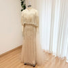 Beaded Mermaid Evening Dress for Women Elegant High Neck Long Sleeves for Women Wedding Party Gown Customized