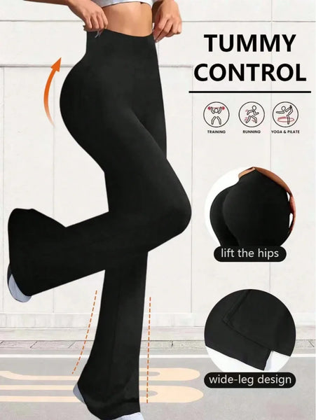 Women's High-Waist Hip-Lifting Slim Bell-Bottoms Are Comfortable and Elastic for Leisure and Daily Commuting Yoga Fitness