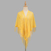 Tassel Patchwork V-Neck Cardigans Women Wedding Accessories Shawl Hollow Multicolored Evening Prom Cape Tulle Shawl Party