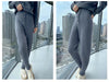 100% Mink Cashmere Knitted Feet Pants Women's Elastic Waist Slim Trousers Warm Joker Radish Pants Autumn Thick Leggings