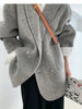 Double-sided Cashmere Coat Long Wool Thickened Suit Style Thickened Loose Wool Jacket Coat for Women
